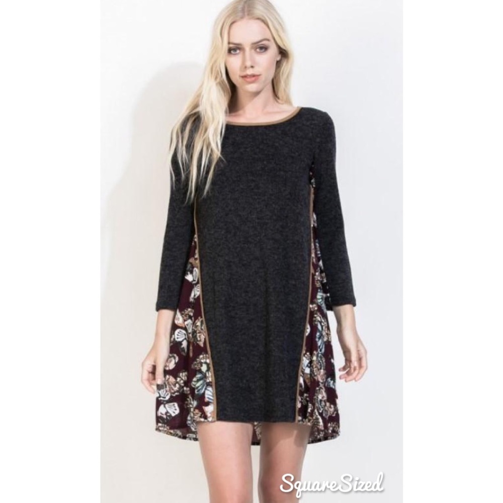 THML Sweater Swing Dress Butterflies